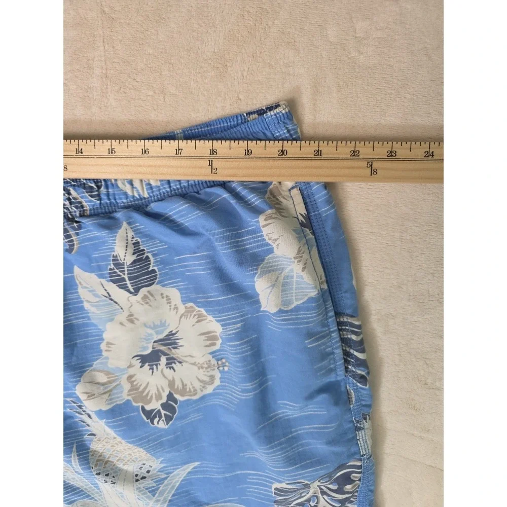 Tommy Bahama Men's Hawaiian Swim Shorts Size XXL‎ Blue White Floral Pineapple